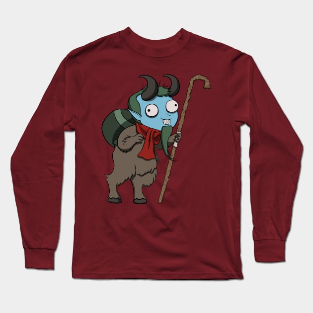 Krampus Long Sleeve T-Shirt by Fool King Media